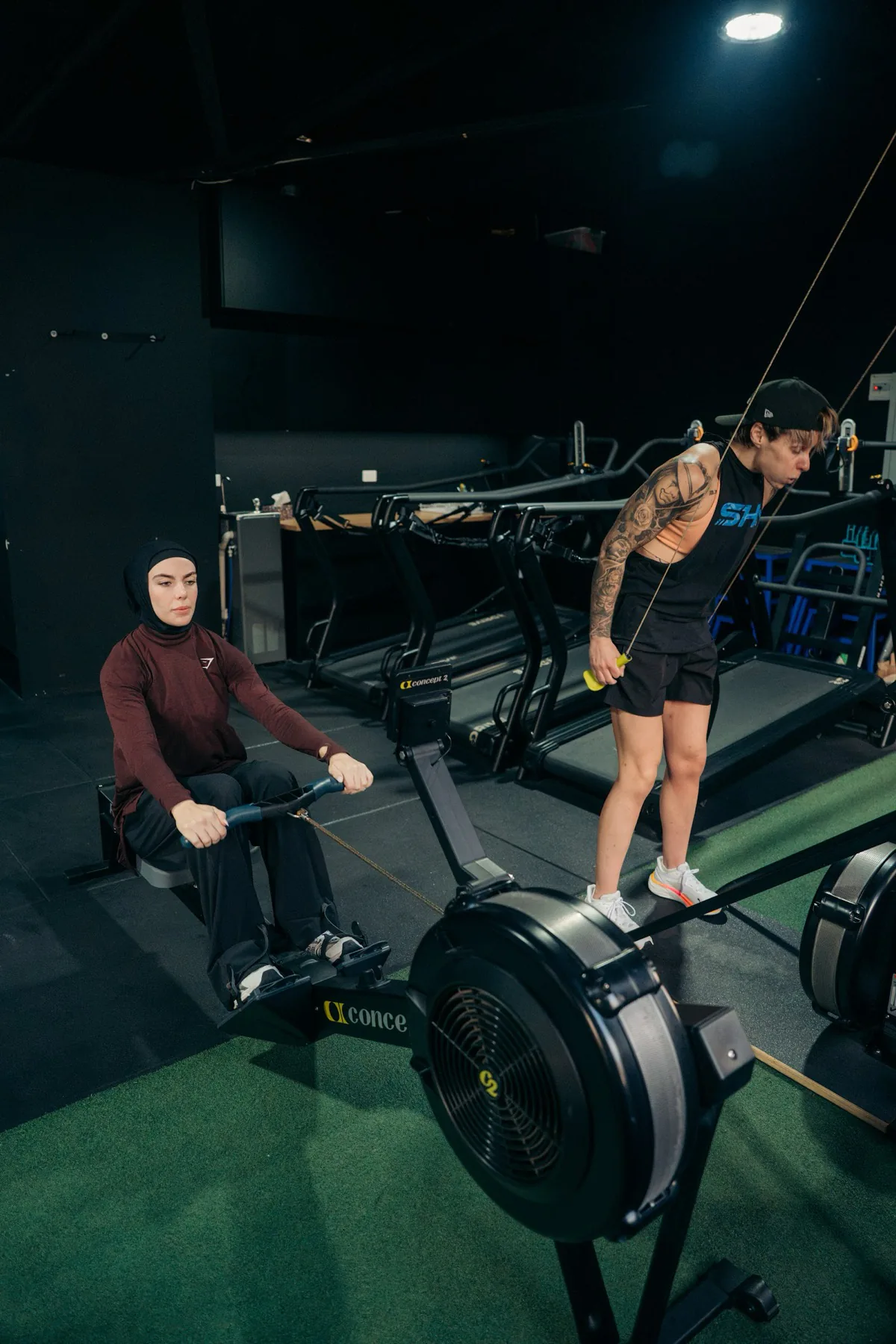 Two BFT Leichhardt members training together in the studio