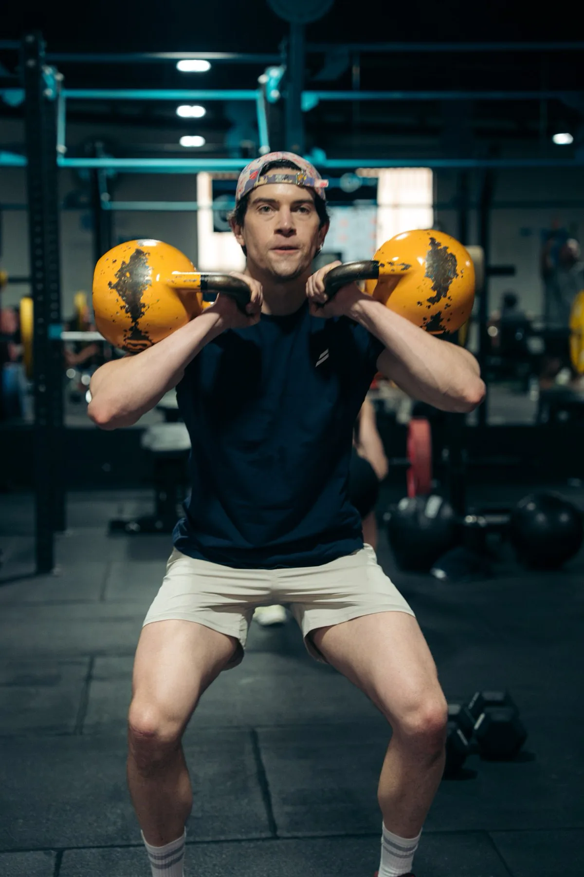 A BFT Leichhardt member training with kettlebells